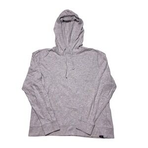 Faherty Sunwashed Slub Pullover Hoodie Mens Medium Gray Organic Cotton